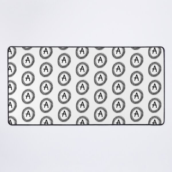 Item preview, Black circle framed Initial monogram  designed and sold by Words-Artist.