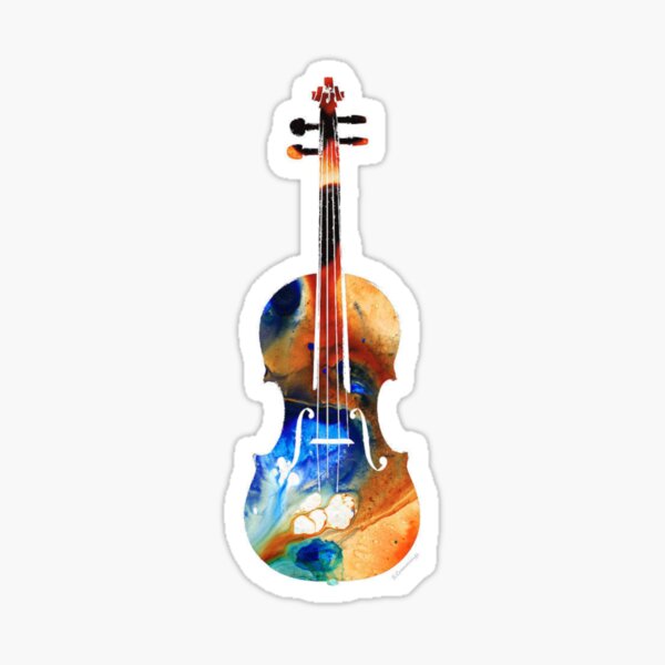 Colorful Violin Sticker