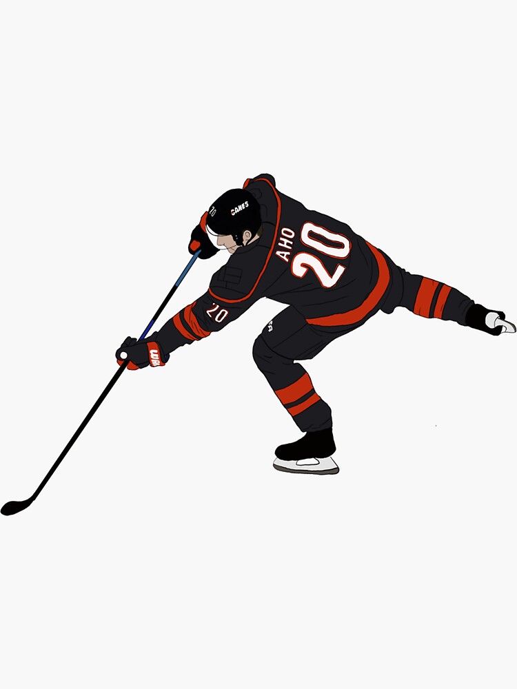 Sebastian Aho Hurricanes Jersey Sticker for Sale by tayloram8