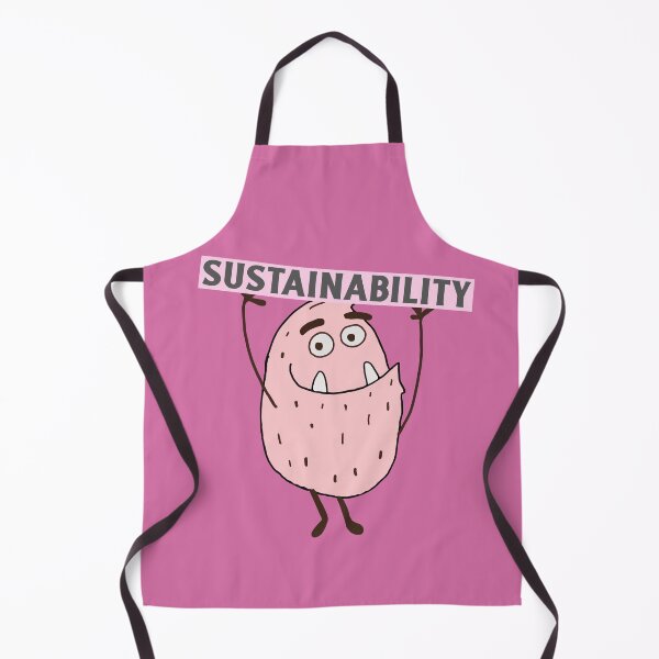 Item preview, Sostenibilidad Happy Pink Vegetal Sonríe Y Sostiene Un Cartel Sobre Su Cabeza designed and sold by pixelplaza.
