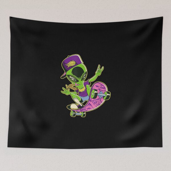 Item preview, Alien Skateboarder Sticker designed and sold by monica45je.