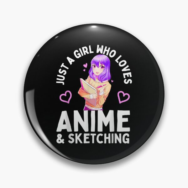 Item preview, Anime and Sketching Just a Girl Who Loves Anime Sketching designed and sold by AgnesGeller.