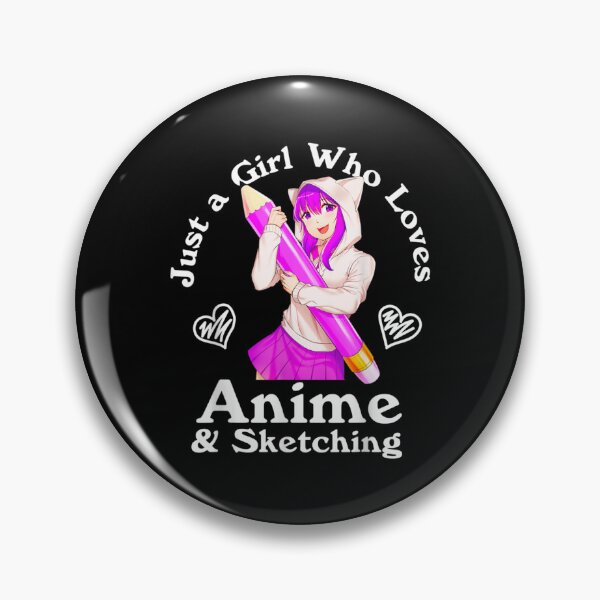 Item preview, Anime and Sketching Just a Girl Who Loves Anime designed and sold by AgnesGeller.