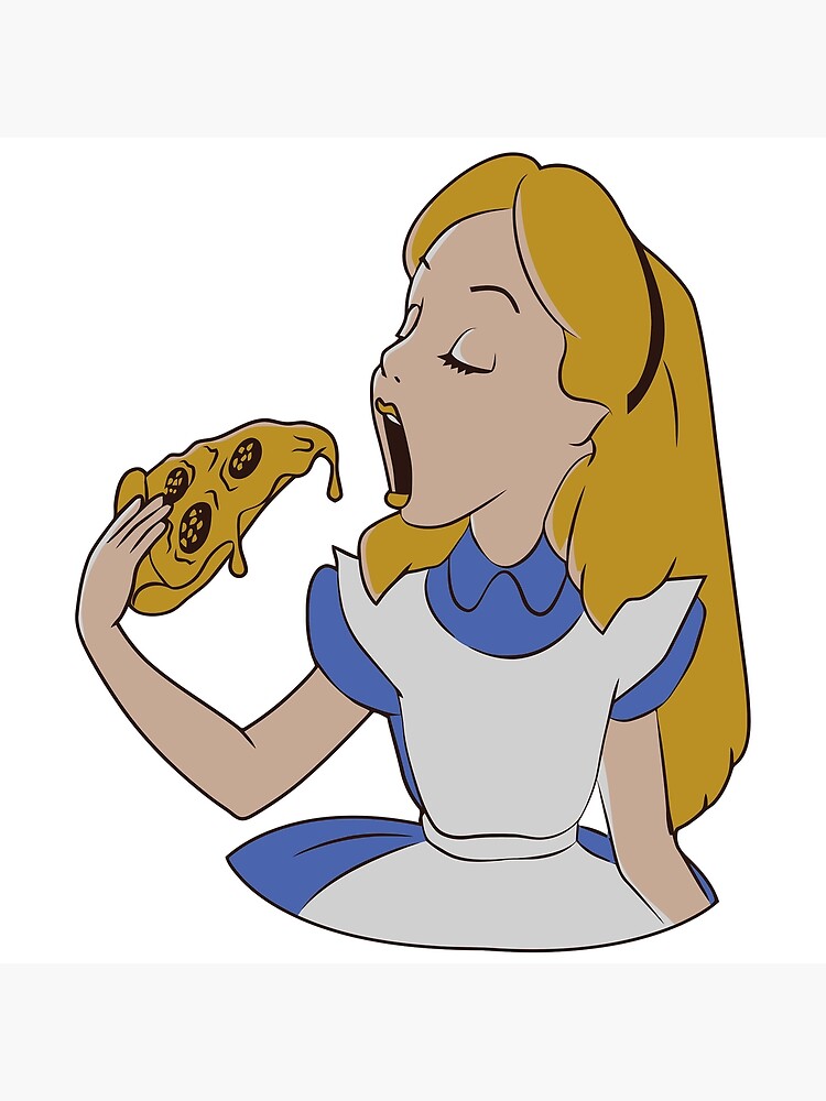 alice-in-wonderland-eating-pizza-poster-for-sale-by-anitadempsey