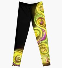 Yellow Neon Wave Leggings