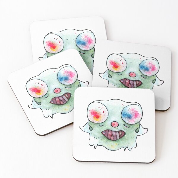 Item preview, Cute Watercolor Funny Zombie Ghost Monster  designed and sold by pixelista.