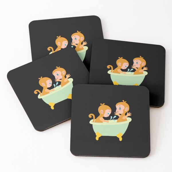 Item preview, Monkeys in Bath Tub designed and sold by Pixelish.
