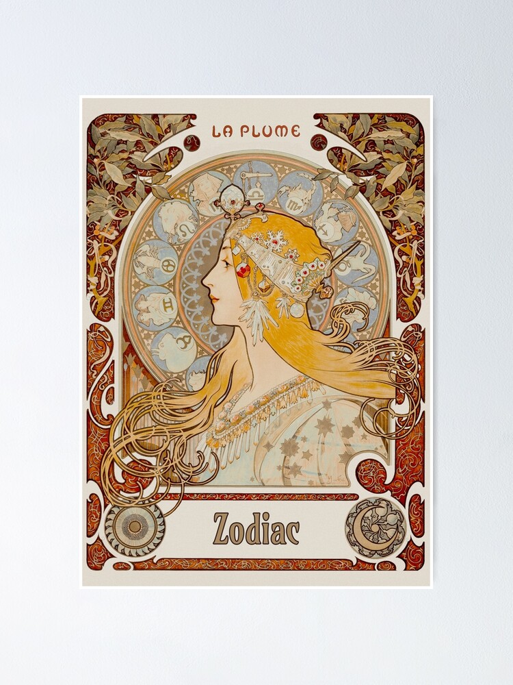 "Art Nouveau Zodiac" Poster for Sale by vashchen Redbubble