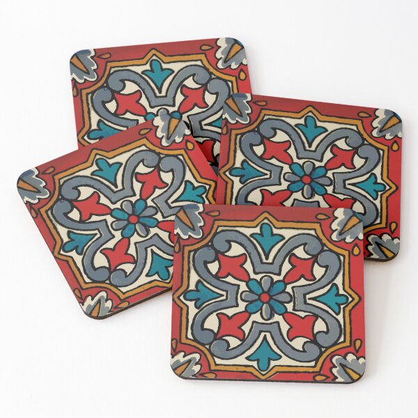 Item preview, Wine flower vintage ceramic folk art talavera tile  designed and sold by T-Mex.