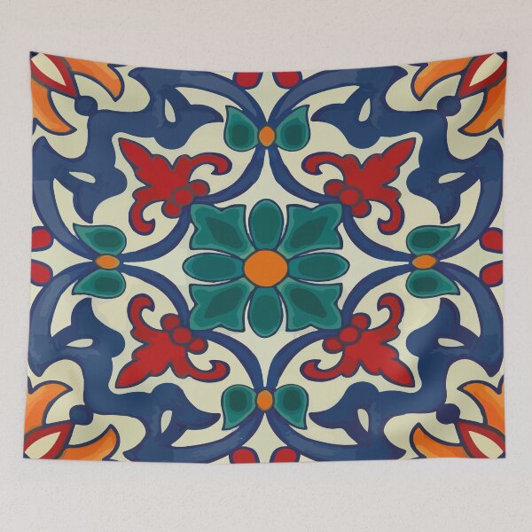 Item preview, Rustic baroque colorful mexican tile ceramic  designed and sold by T-Mex.