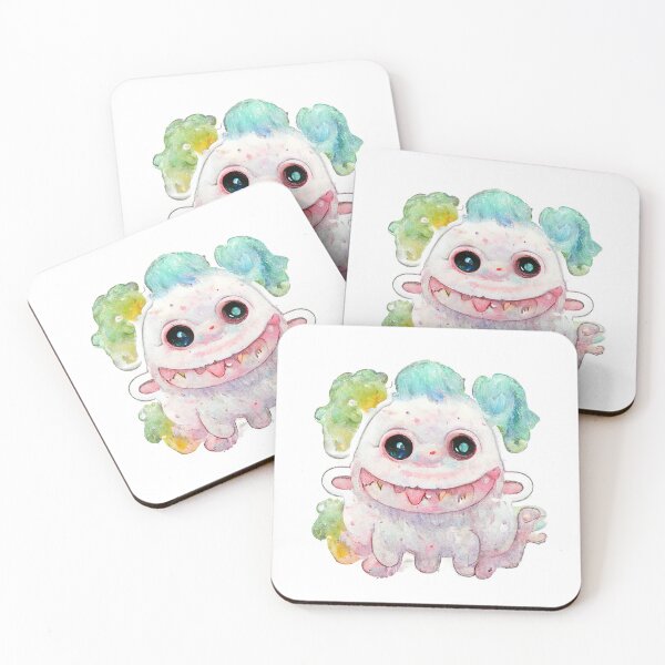 Item preview, Cute Funny Watercolor Happy Monster by Pixelista designed and sold by pixelista.