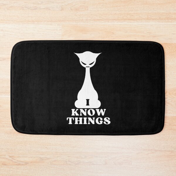 Item preview, I KNOW THINGS ANGRY CAT SILHOUETTE - Funny Cat Pictures with Captions and Cat Sayings designed and sold by FunnyCatsFam.