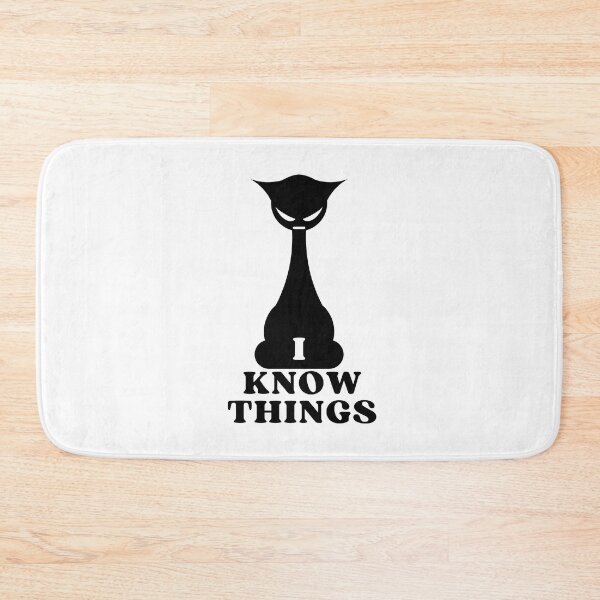 Item preview, I KNOW THINGS ANGRY CAT SILHOUETTE - Funny Cat Pictures with Captions and Cat Sayings designed and sold by FunnyCatsFam.