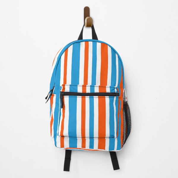 Item preview, Retro Modern Vertical Stripe Pattern Orange Blue White designed and sold by kierkegaard.