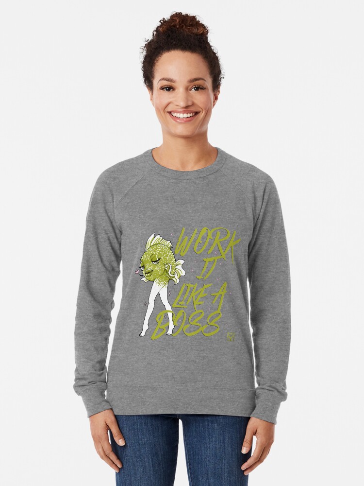 Alternate view of Work it like a boss Lightweight Sweatshirt