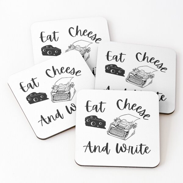 Item preview, Eat Cheese And Write - Black Text designed and sold by TheKnightWriter.