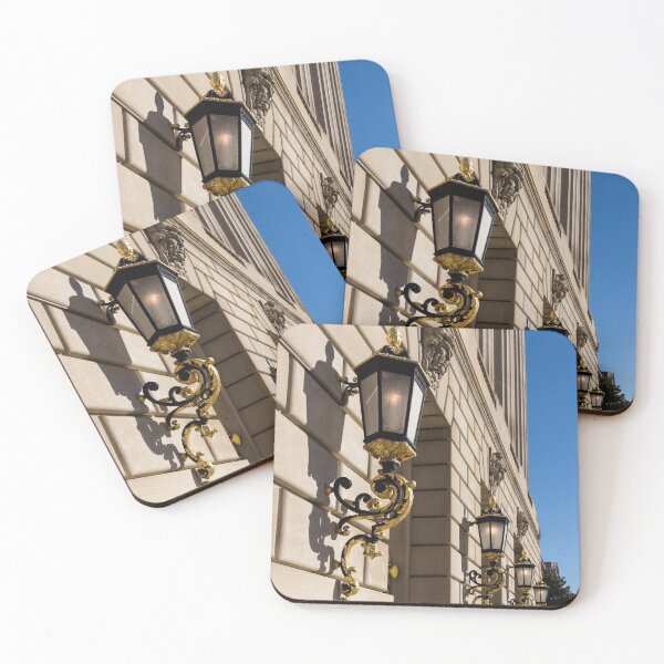 Item preview, Light and Shadow - Antique Gilded Lanterns on a Washington, DC Facade designed and sold by Georgia Mizuleva.