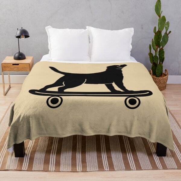 Item preview, labrador dog silhouette on skateboard designed and sold by alaechamlal.
