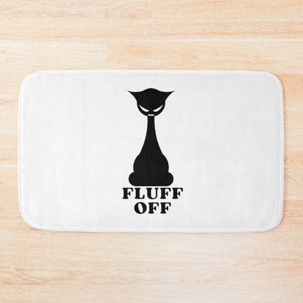 Item preview, FLUFF OFF ANGRY CAT SILHOUETTE - Funny Cat Pictures with Captions and Cat Sayings designed and sold by FunnyCatsFam.
