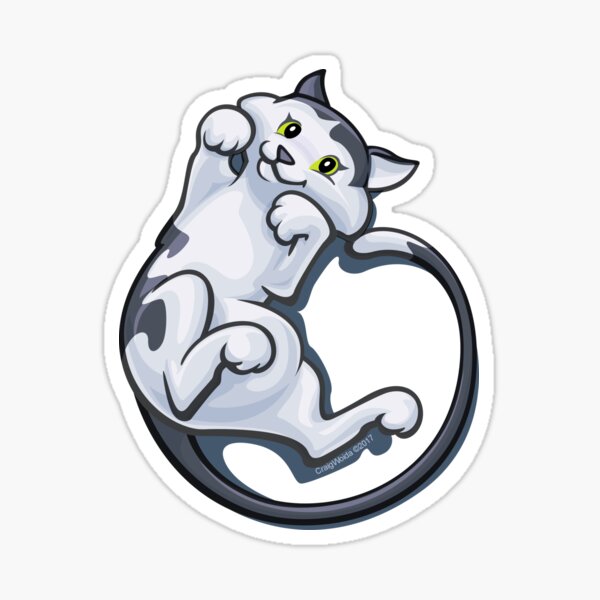 Item preview, Cat Pre-Attack Adorablz, Black and White designed and sold by CraigWoida.