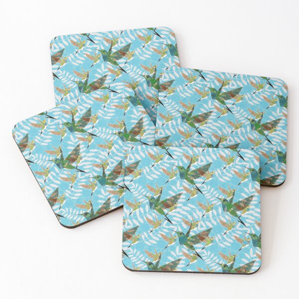 Item preview, Hummingbirds and Flowers (Textured Bird Pattern Décor Design) designed and sold by MindCereal.