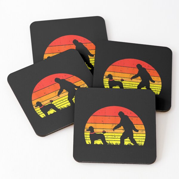Item preview, Bigfoot Sasquatch Poodle Sunset Retro designed and sold by DrewDzung.