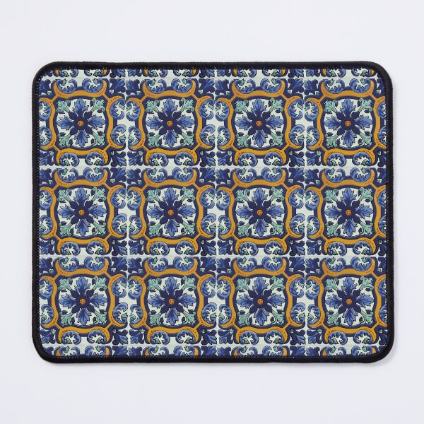 Item preview, Baroque style blue flower mexican elegant talavera tile designed and sold by T-Mex.