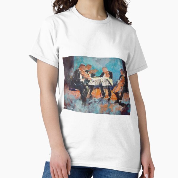 String Quartet - Painting Of Classical Musicians Classic T-Shirt