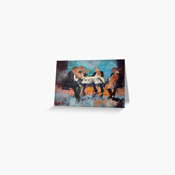 String Quartet - Painting Of Classical Musicians Greeting Card