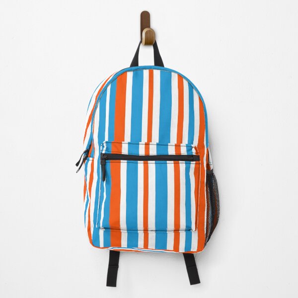 Item preview, Retro Modern Vertical Striped Pattern Orange Blue White designed and sold by kierkegaard.