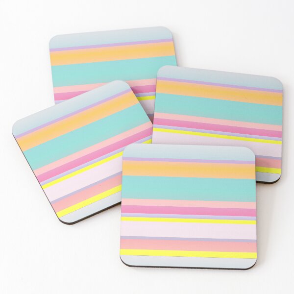 Item preview, Pastel color palette horizontal striped | soft color palette striped designed and sold by lausn.