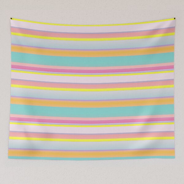 Item preview, Pastel color palette horizontal striped | soft color palette striped designed and sold by lausn.