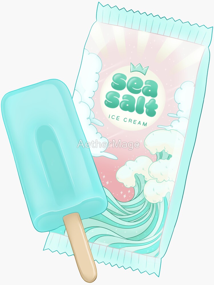 "Sea Salt Ice Cream" Sticker for Sale by AetherMage Redbubble