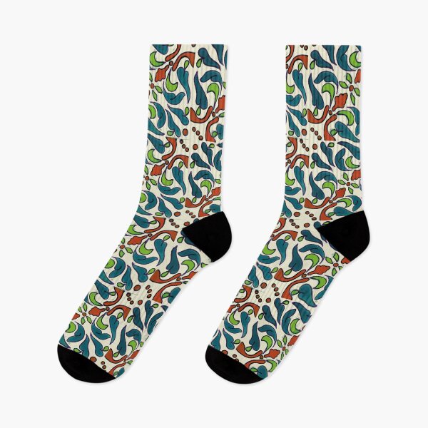 Item preview, Colorful arabesque leaves pattern vintage talavera tile house decoration designed and sold by T-Mex.