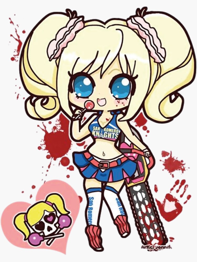 "Lollipop Chainsaw " Sticker for Sale by onlydrawning Redbubble