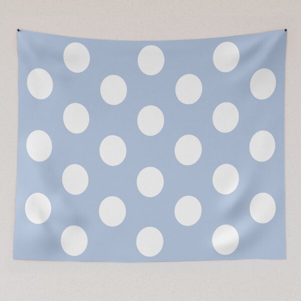 Item preview, Large WHITE and ALICE BLUE POLKA DOTS designed and sold by RachelMacht.