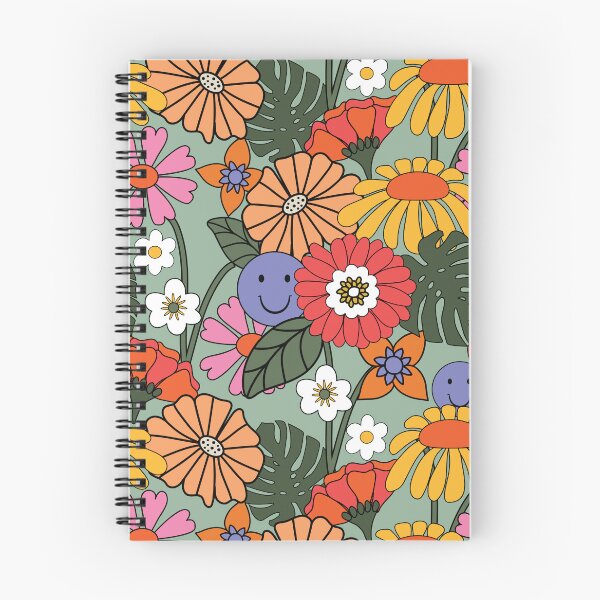 Item preview, 70's Retro Groovy Summer Floral Pattern designed and sold by TeeBeesDesign.