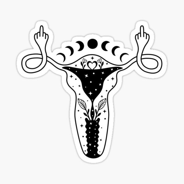 Item preview, Uterus Shows Middle Finger Feminist Feminism designed and sold by enchantingairpl.