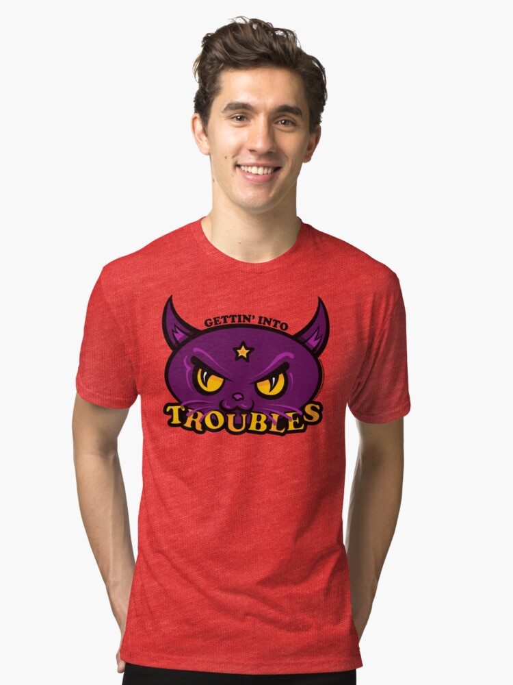 Alternate view of Star Belle - Gettin' Into TROUBLES Tri-blend T-Shirt