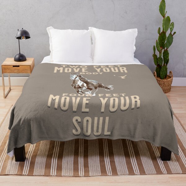 Item preview, Two Feet Move Your Body, Four Feet Move Your Soul - horses designed and sold by No1Equestrian.