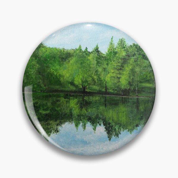 Item preview, Green trees scenery countryside artwork  designed and sold by CIArtShop.