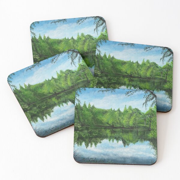 Item preview, Green trees scenery countryside artwork  designed and sold by CIArtShop.