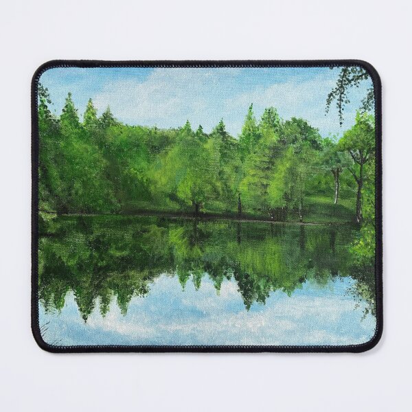 Item preview, Green trees scenery countryside artwork designed and sold by CIArtShop.