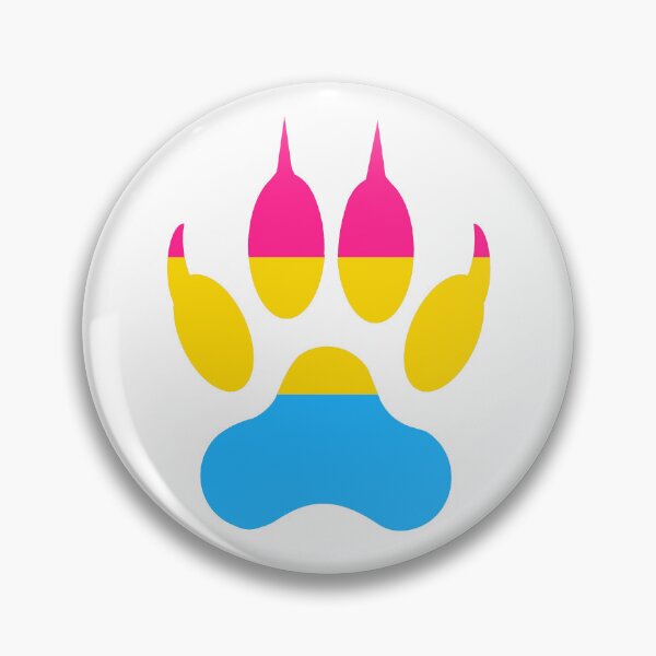 Item preview, Wolf Paw Pansexual Pride v2 designed and sold by MMwolfdogden.