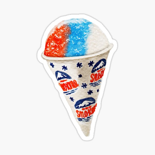 Item preview, Watercolor 90s Nostalgia Snow Cone designed and sold by cherdrawsthings.