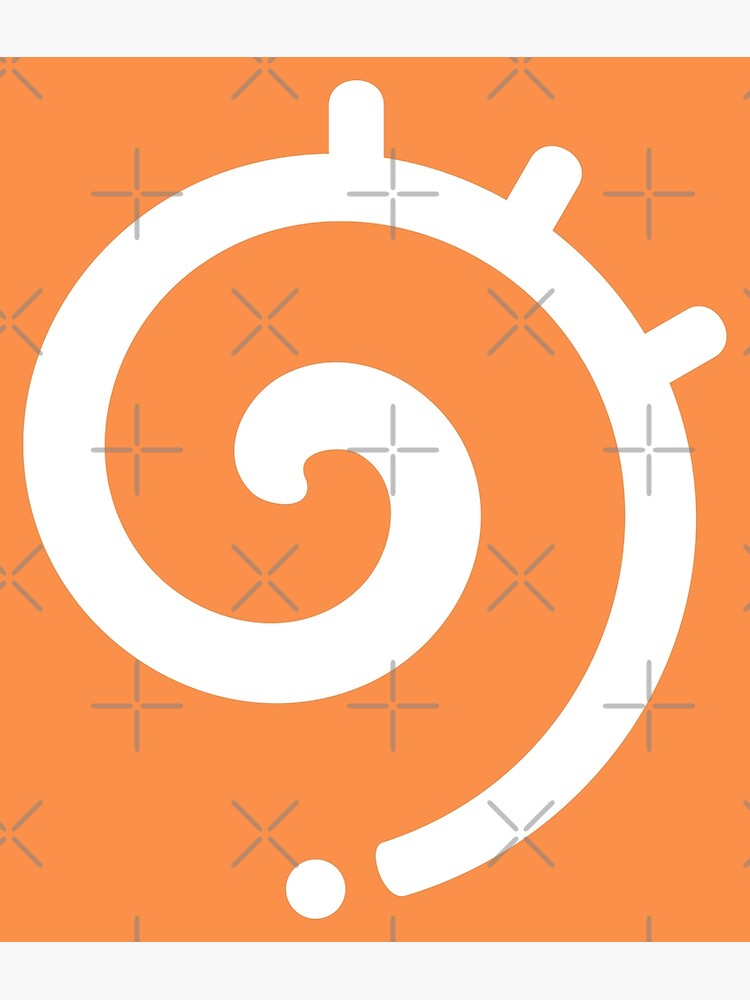 "Orange Heart Logo (Zero Dimension, Uzume Tennouboshi)" Canvas Print