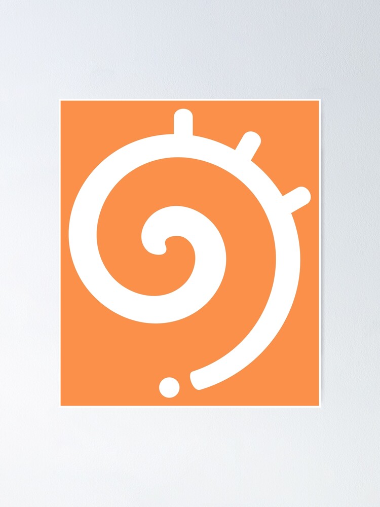 "Orange Heart Logo (Zero Dimension, Uzume Tennouboshi)" Poster by
