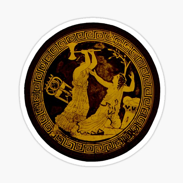 Item preview, Clytemnestra Killing Cassandra Ancient Greek Vase designed and sold by just-being-you.