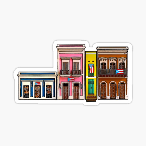 "Puerto Rico, Viejo San Juan " Sticker for Sale by liamaris Redbubble