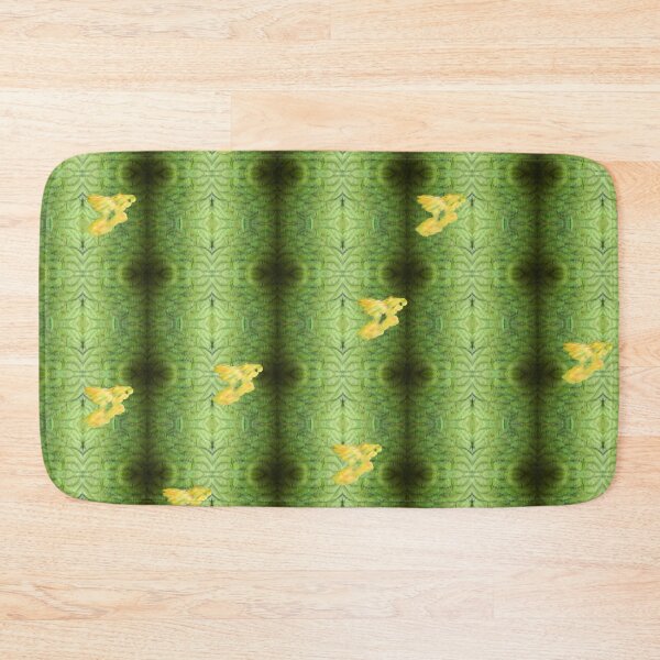 Item preview, GREEN YELLOW BIRD DESIGN PATTERN DUVET COVER designed and sold by CoolMolo.